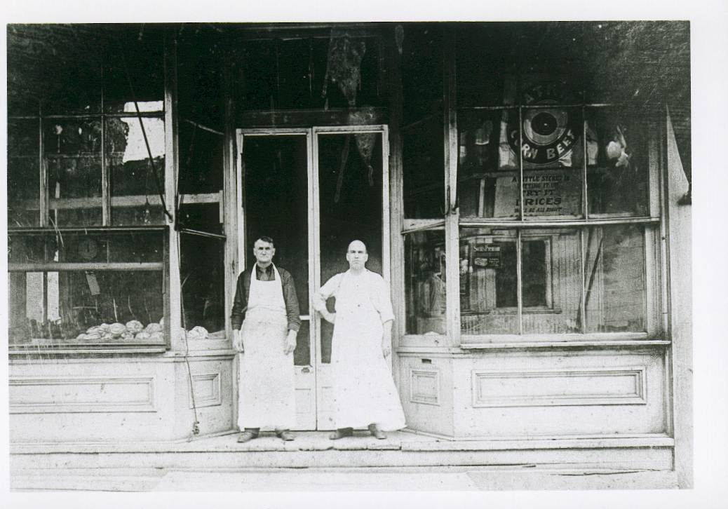 This is believed to be E. Hale Meat Market in the early 1900’s, through several proprietors the meat locker remained in business for many years.  Other proprietors were Barber’s and Baker’s.  This location is in the east most section of Fricano’s.